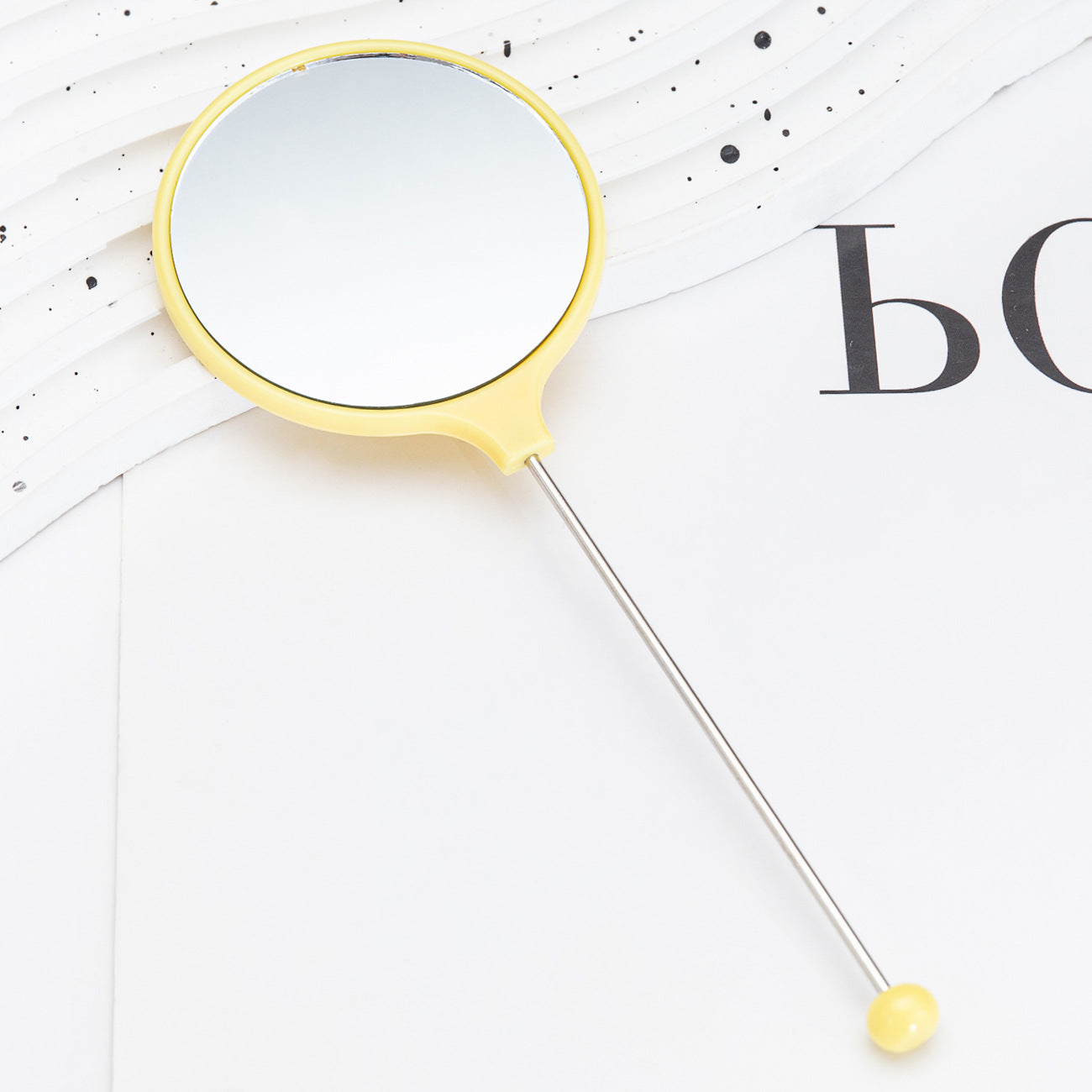 Wholesale Hand Holding Round DIY Beaded Small Mirror Portable HD Mirror Handheld Mirror